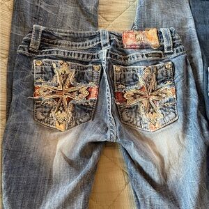 Miss Me Mid-Rise Bootcut Blue Jeans